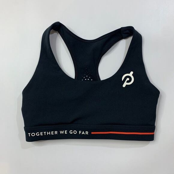 Peloton Sports Bra Women XS Extra Small Black Cadent Laser Dot Padded Racaerback - Picture 2 of 11